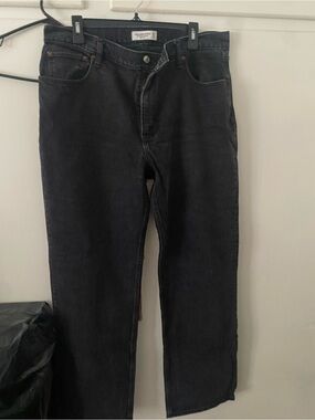 Abercrombie & Fitch Women’s High-Rise Straight Jeans — Charcoal Black